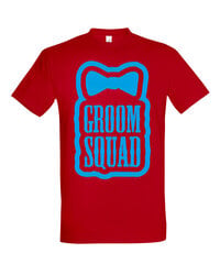 Marškinėliai vyrams Groom squad, raudona kaina ir informacija | Vyriški marškinėliai | pigu.lt