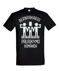 Marškinėliai vyrams Palaikymo komanda, juodi цена и информация | Футболка мужская | pigu.lt
