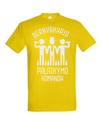 Marškinėliai vyrams Palaikymo komanda, geltoni kaina ir informacija | Vyriški marškinėliai | pigu.lt