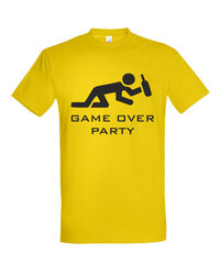 Marškinėliai vyrams Game over party, geltona kaina ir informacija | Vyriški marškinėliai | pigu.lt