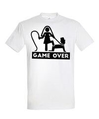 Marškinėliai vyrams Game over, balta kaina ir informacija | Vyriški marškinėliai | pigu.lt