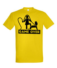 Marškinėliai vyrams Game over, geltona kaina ir informacija | Vyriški marškinėliai | pigu.lt