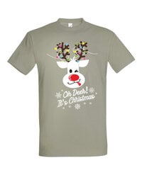 Marškinėliai vyrams Su Šv. Kalėdom, pilki kaina ir informacija | Vyriški marškinėliai | pigu.lt