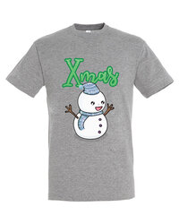 Marškinėliai vyrams Myliu Kalėdas, pilki kaina ir informacija | Vyriški marškinėliai | pigu.lt