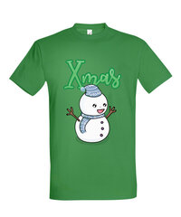 Marškinėliai vyrams Myliu Kalėdas, žali цена и информация | Мужские футболки | pigu.lt