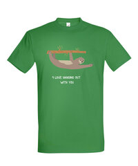 Marškinėliai vyrams Love hanging, žali kaina ir informacija | Vyriški marškinėliai | pigu.lt