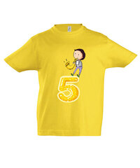 Marškinėliai berniukams Mano metai, geltona цена и информация | Рубашки для мальчиков | pigu.lt