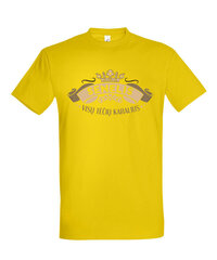 Marškinėliai vyrams Senelis, visų tėčių karalius, geltoni цена и информация | Мужские футболки | pigu.lt