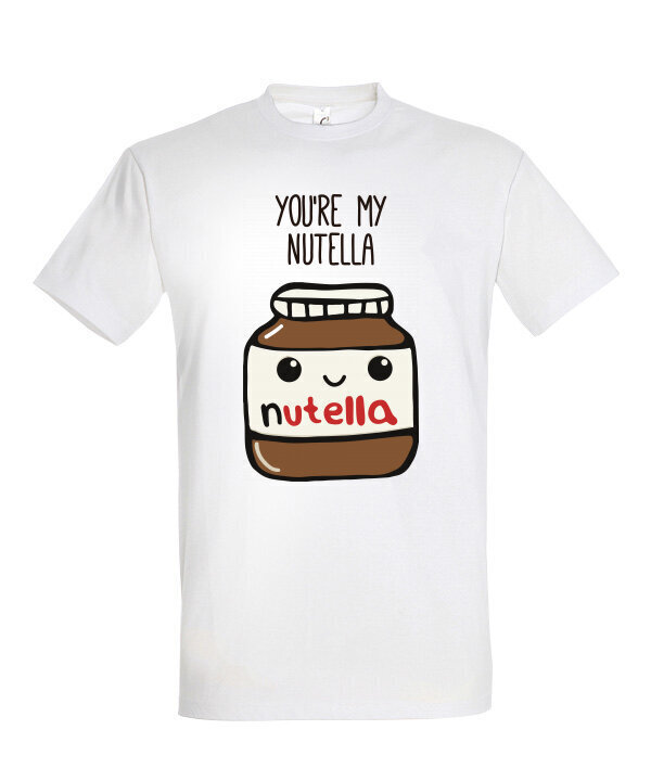Marškinėliai vyrams Mano Nutella, balti kaina ir informacija | Vyriški marškinėliai | pigu.lt