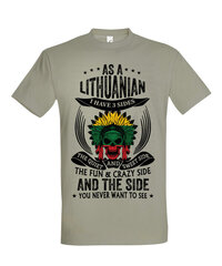 Marškinėliai vyrams As a lithuanian, chaki kaina ir informacija | Vyriški marškinėliai | pigu.lt