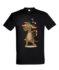 Marškinėliai vyrams Mylimas šuniukas, juodi kaina ir informacija | Vyriški marškinėliai | pigu.lt