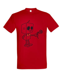 Marškinėliai vyrams Robotukas, raudoni kaina ir informacija | Vyriški marškinėliai | pigu.lt