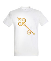 Marškinėliai vyrams Auksinis raktas, balti цена и информация | Мужские футболки | pigu.lt