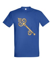 Marškinėliai vyrams Auksinis raktas, mėlyni kaina ir informacija | Vyriški marškinėliai | pigu.lt