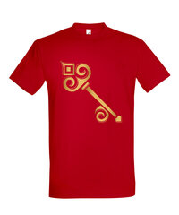 Marškinėliai vyrams Auksinis raktas, raudoni kaina ir informacija | Vyriški marškinėliai | pigu.lt
