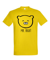 Marškinėliai vyrams Right, geltoni kaina ir informacija | Vyriški marškinėliai | pigu.lt