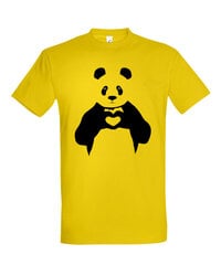Marškinėliai vyrams Panda 2, geltoni kaina ir informacija | Vyriški marškinėliai | pigu.lt