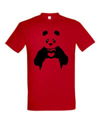 Marškinėliai vyrams Panda 2, raudoni kaina ir informacija | Vyriški marškinėliai | pigu.lt