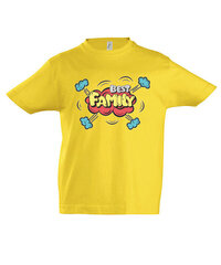 Marškinėliai vaikams Best family, geltona kaina ir informacija | Marškinėliai berniukams | pigu.lt