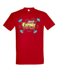 Marškinėliai vyrams Best family, raudona kaina ir informacija | Vyriški marškinėliai | pigu.lt