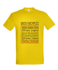 Marškinėliai vyrams Boso taisyklės, geltona цена и информация | Мужские футболки | pigu.lt
