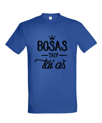 Marškinėliai vyrams Bosas, taip tai aš, mėlyna цена и информация | Футболка мужская | pigu.lt