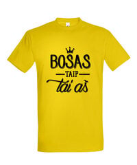 Marškinėliai vyrams Bosas, taip tai aš, geltona kaina ir informacija | Vyriški marškinėliai | pigu.lt