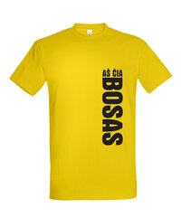 Marškinėliai vyrams Aš čia bosas, geltoni kaina ir informacija | Vyriški marškinėliai | pigu.lt