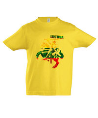 Marškinėliai vaikams Vytis, geltona цена и информация | Рубашки для мальчиков | pigu.lt