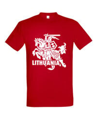 Marškinėliai vyrams Vyčio Lietuva, raudoni kaina ir informacija | Vyriški marškinėliai | pigu.lt