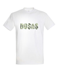 Marškinėliai vyrams Bosas-doleris, balta kaina ir informacija | Vyriški marškinėliai | pigu.lt