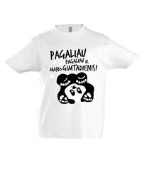 Marškinėliai vaikams Pagaliau, balta цена и информация | Рубашки для мальчиков | pigu.lt