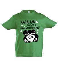Marškinėliai vaikams Pagaliau, žalia цена и информация | Рубашка для мальчиков | pigu.lt