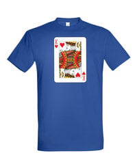 Marškinėliai vyrams Kortų Karalius, mėlyni kaina ir informacija | Vyriški marškinėliai | pigu.lt