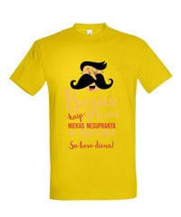 Marškinėliai vyrams Bosas Kaip Menas, geltona kaina ir informacija | Vyriški marškinėliai | pigu.lt