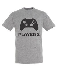 Marškinėliai vyrams Gamer, pilka kaina ir informacija | Vyriški marškinėliai | pigu.lt