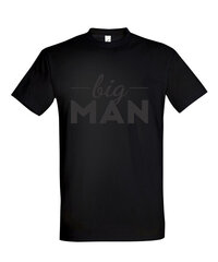 Marškinėliai vyrams Big man, juodi kaina ir informacija | Vyriški marškinėliai | pigu.lt