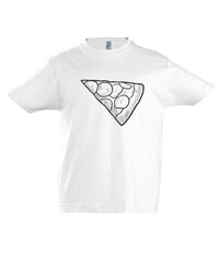Marškinėliai vaikams Pica vaikui, balta цена и информация | Рубашки для мальчиков | pigu.lt
