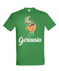 Marškinėliai vyrams Geriausia kava, žalia цена и информация | Мужские футболки | pigu.lt