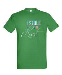 Marškinėliai vyrams Heart, žalia цена и информация | Мужские футболки | pigu.lt