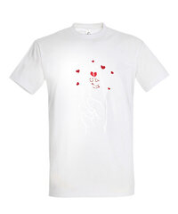 Marškinėliai vyrams My Valentine, balti kaina ir informacija | Vyriški marškinėliai | pigu.lt