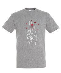 Marškinėliai vyrams My Valentine, pilki kaina ir informacija | Vyriški marškinėliai | pigu.lt