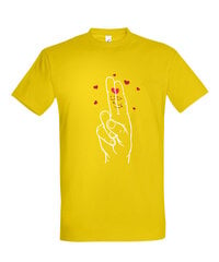 Marškinėliai vyrams My Valentine, geltoni kaina ir informacija | Vyriški marškinėliai | pigu.lt