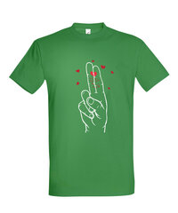 Marškinėliai vyrams My Valentine, žali kaina ir informacija | Vyriški marškinėliai | pigu.lt
