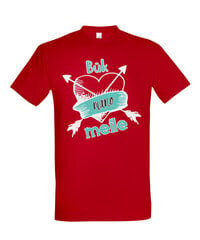 Marškinėliai vyrams Mano meilė, raudoni цена и информация | Мужские футболки | pigu.lt