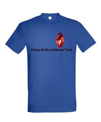 Marškinėliai vyrams Širdis priklauso tau, mėlyni kaina ir informacija | Vyriški marškinėliai | pigu.lt