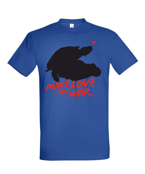 Marškinėliai vyrams Make love, mėlyni kaina ir informacija | Vyriški marškinėliai | pigu.lt