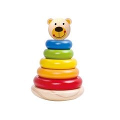 Linguojanti piramidė meškiukas Tooky Toy 12 mėn.+ kaina ir informacija | Žaislai kūdikiams | pigu.lt