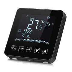 Цифровой программируемый термостат с сенсорным экраном цена и информация | Таймеры, термостаты | pigu.lt