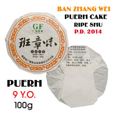 GF BAN ZHANG WEI Puerh Cake (Ripe, Shu) 9.Y.O., 2014 - Престижный Пуэр "Бан Чжан Вэй", лепешка, 100 г цена и информация | Чай | pigu.lt